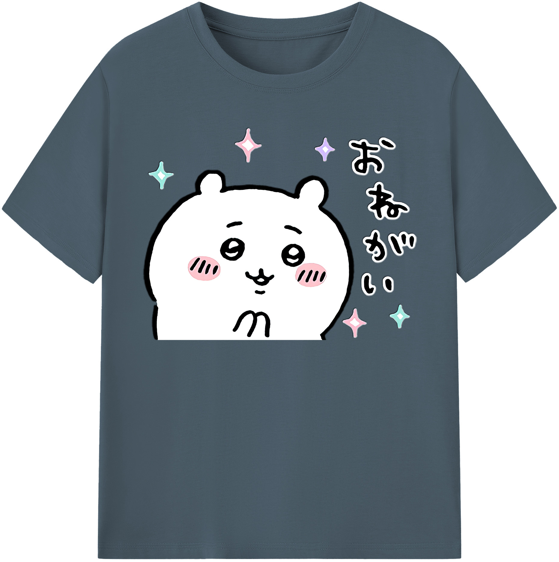 （画像用） ちいかわ ちいかわ Chii-kawa chiikawa 綿100％半袖Tシャツ（フロントプリント）